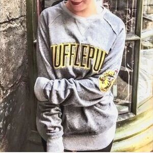 Harry Potter Hufflepuff Crew Neck Sweatshirt Comfy Fandom School Travel Unisex